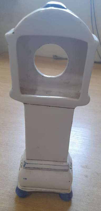 vintage dolls house grandfather clock ceramic (no movement)