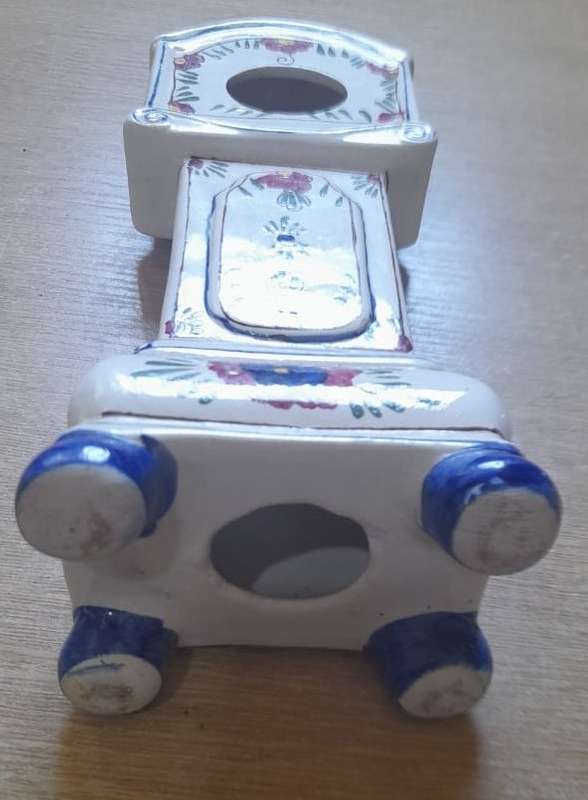vintage dolls house grandfather clock ceramic (no movement)