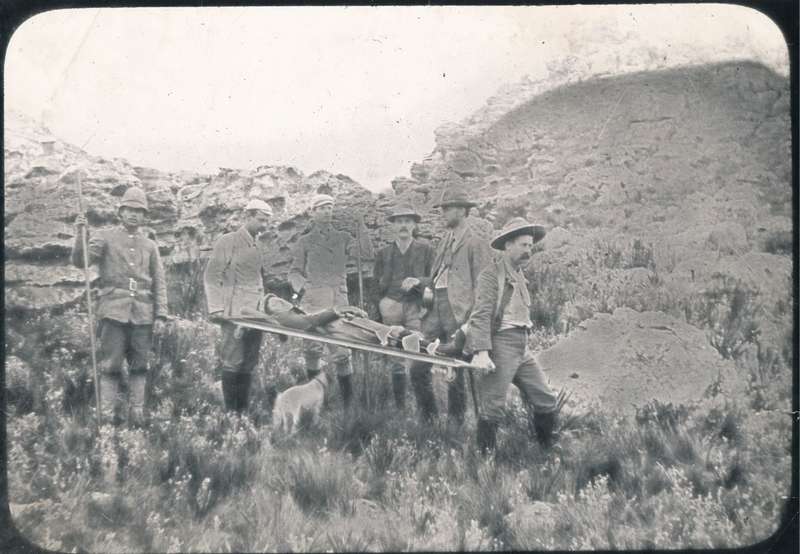 Vintage Photo In Frame (Boer War Scene?) 30cm x 21cm