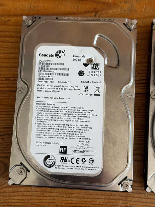 4 x Old Hard Drives
