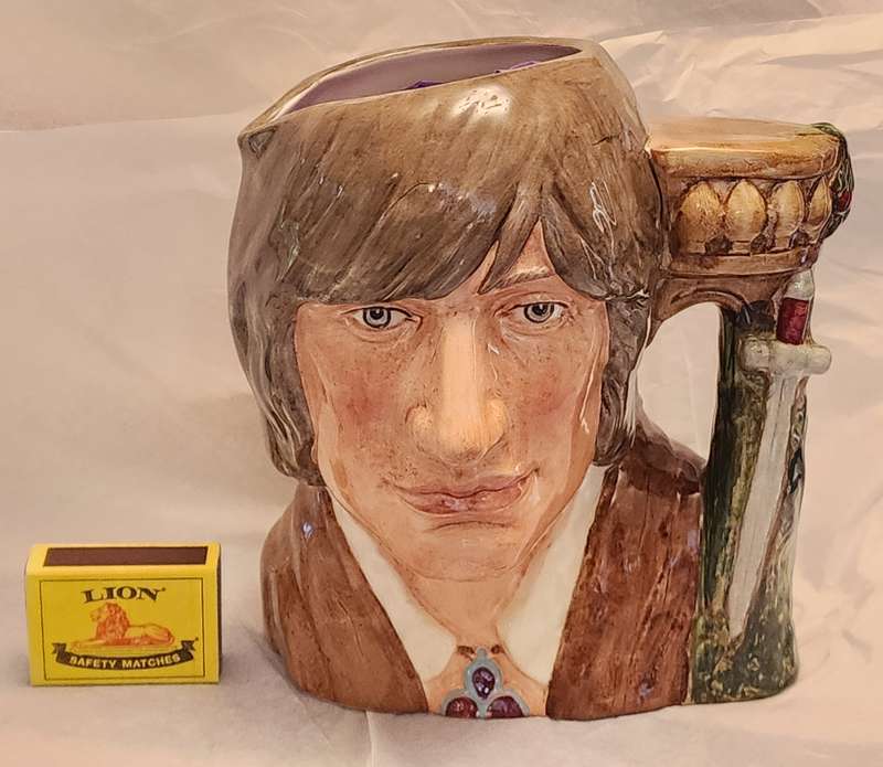 "ROMEO" D6670 - Royal Doulton Character Jug Large -Amazingly lovely, wonderful Balcony handle! WOW