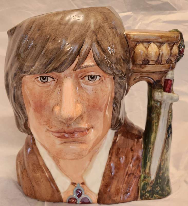 "ROMEO" D6670 - Royal Doulton Character Jug Large -Amazingly lovely, wonderful Balcony handle! WOW
