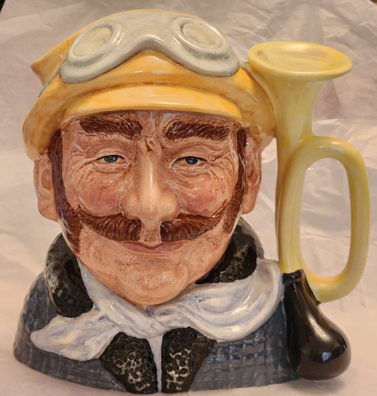 Veteran Motorist D6633  Royal Doulton Character Jug- Large and Simply Amazing, details, gorgeous!!