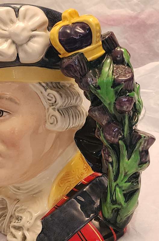 "BONNIE PRINCE CHARLIE" D6858 ! Stunning-  Royal Doulton Character Jug LARGE, Scarce, gorgeous jug!