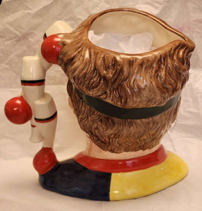 "The JUGGLER"  D6835   Royal Doulton Character Jug Large, with Black Balls & Skittles handle! Superb