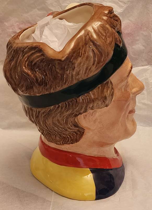 "The JUGGLER"  D6835   Royal Doulton Character Jug Large, with Black Balls & Skittles handle! Superb
