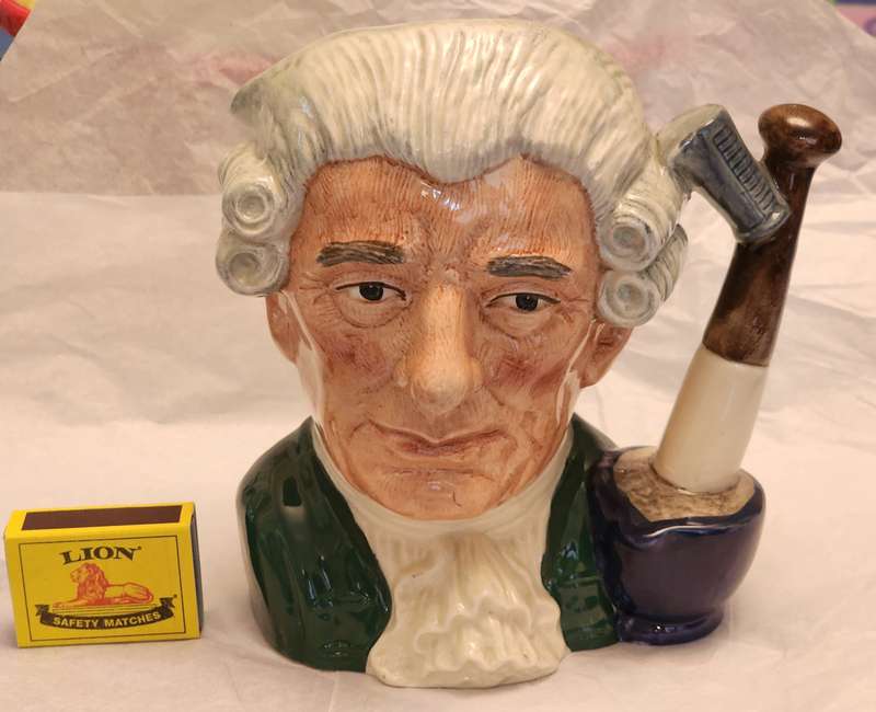 "THE APOTHECARY" D6567- Royal Doulton Character Jug LARGE  with "Mortar & PESTLE handle" fabulous!