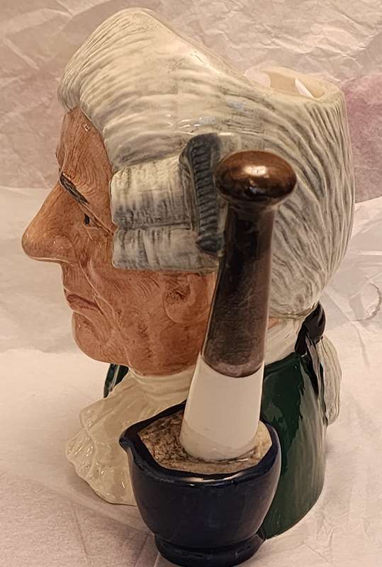 "THE APOTHECARY" D6567- Royal Doulton Character Jug LARGE  with "Mortar & PESTLE handle" fabulous!