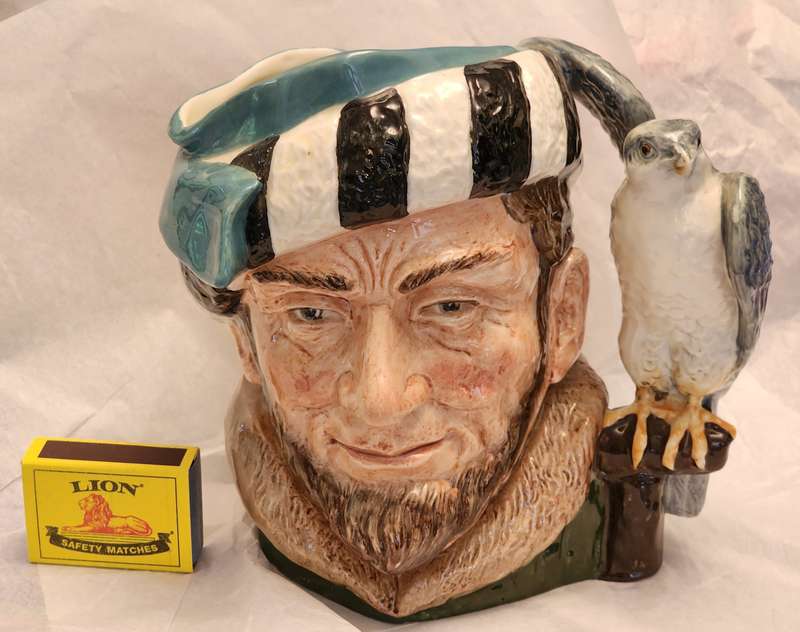 Royal Doulton Character Jug -Falconer D6533 - Large - Super jug, gorgeous Falcon handle, and details