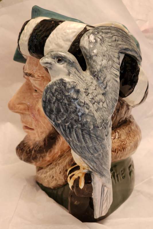 Royal Doulton Character Jug -Falconer D6533 - Large - Super jug, gorgeous Falcon handle, and details