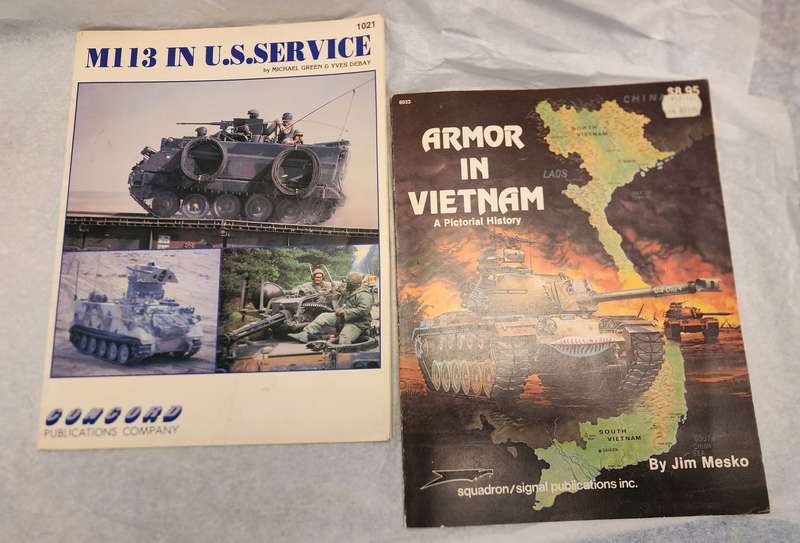 "Sherman in Action"/  "Sturmgeshutz III" / MI13 in USA / Armor in Vietnam -Vintage War related Books