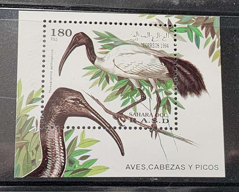 BIRD STAMP SARAHA MNH - 180 M/Sheet "Long Billed STORK" 1994  scarce m/s- GREAT THEMATIC