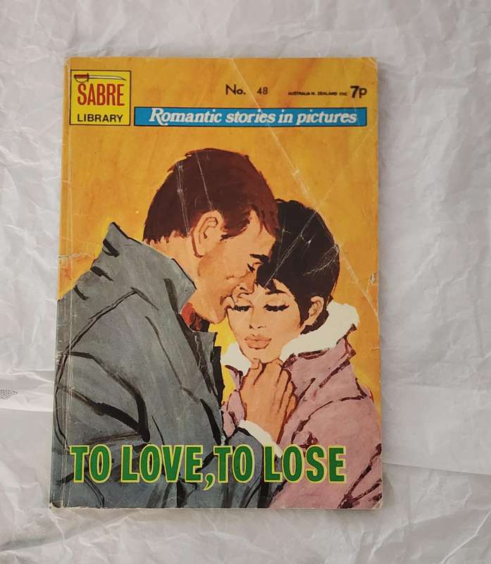 Vintage Picture Library Comics-Selection of 1 SCARCE "Sabre Library "ROMANCE Comic No.48 -NEAT!!!