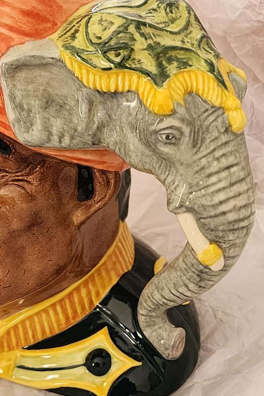 Royal Doulton "The Elephant Trainer" - Large Character Jug D6841 - Absolutely majestically awesome