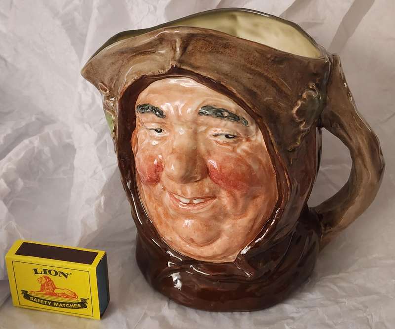 Royal Doulton LARGE Character Jug, " FRIAR TUCK", D6321- magnificent very scarce, VINTAGE jug  !!
