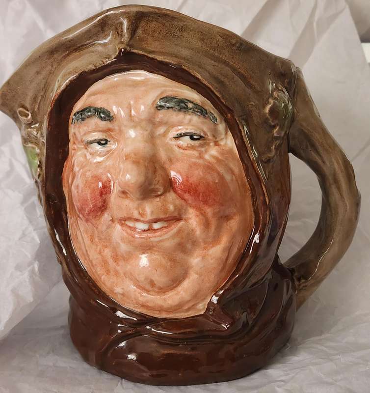 Royal Doulton LARGE Character Jug, " FRIAR TUCK", D6321- magnificent very scarce, VINTAGE jug  !!