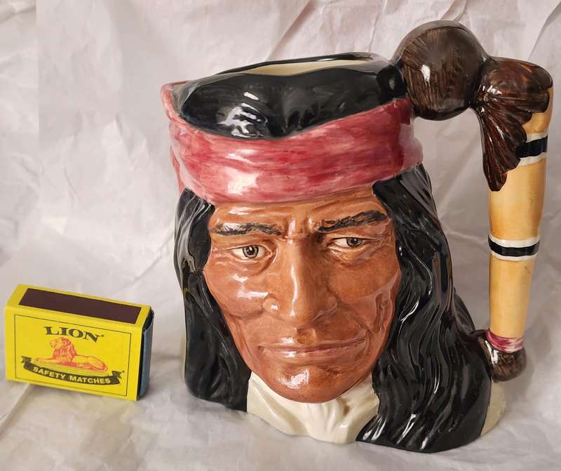 Royal Doulton "GERONIMO"- Medium Character Jug D6733-AMAZING "WILD WEST" Series-superb