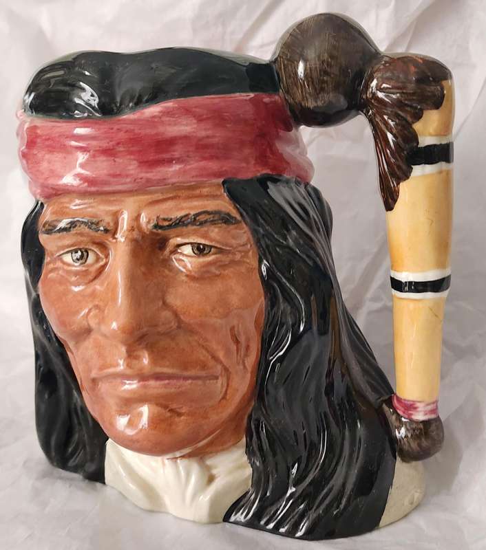 Royal Doulton "GERONIMO"- Medium Character Jug D6733-AMAZING "WILD WEST" Series-superb