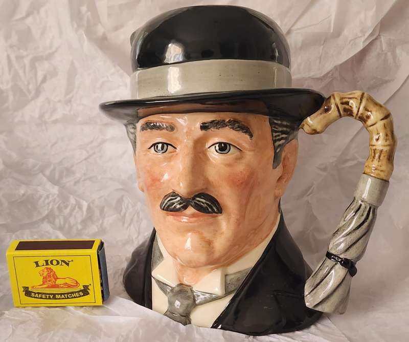 Royal Doulton LARGE Character Jug, "CITY GENT", D6815-magnificent Gorgeous umbrella handle
