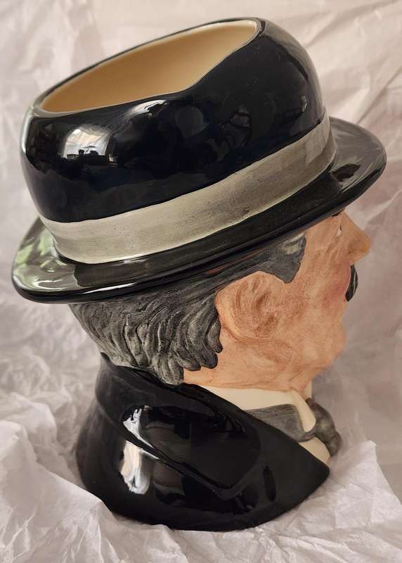 Royal Doulton LARGE Character Jug, "CITY GENT", D6815-magnificent Gorgeous umbrella handle