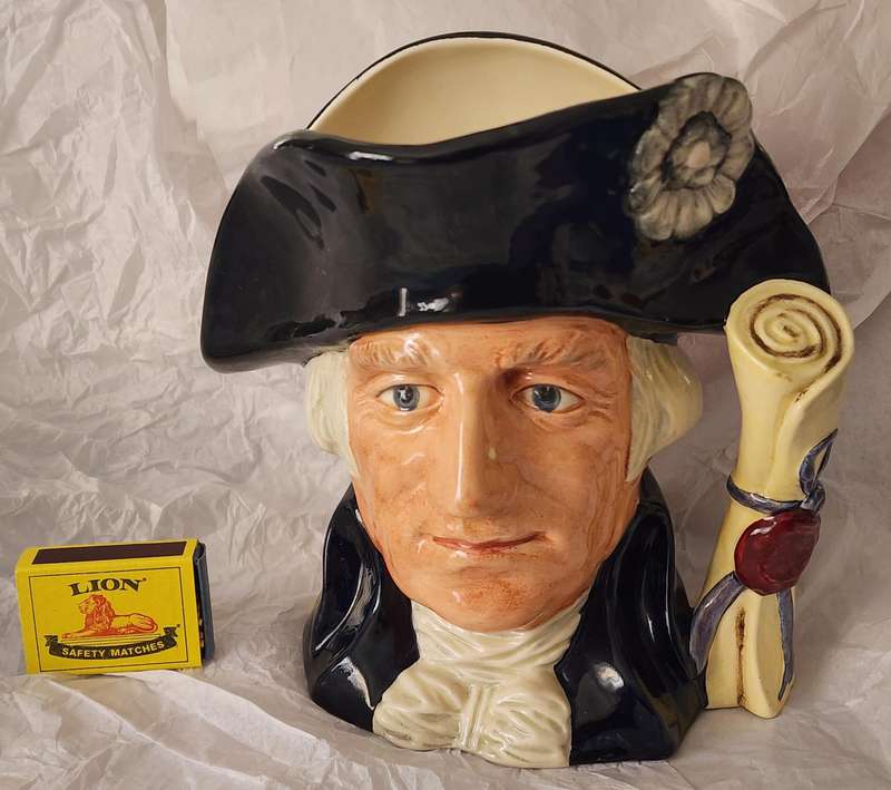 Royal Doulton "GEORGE WASHINGTON" LARGE Character Jug D6669-superb, giant sized, Scarce backstamp!