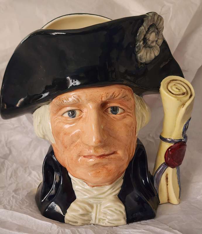 Royal Doulton "GEORGE WASHINGTON" LARGE Character Jug D6669-superb, giant sized, Scarce backstamp!