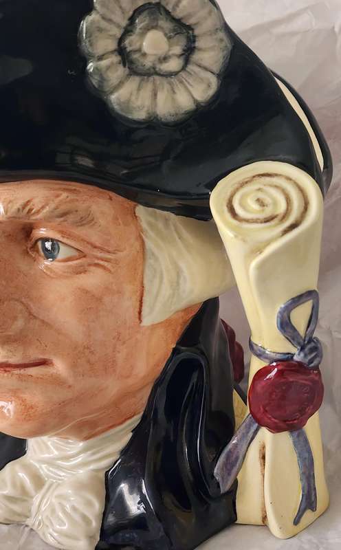 Royal Doulton "GEORGE WASHINGTON" LARGE Character Jug D6669-superb, giant sized, Scarce backstamp!