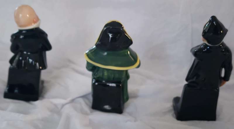 Royal Doulton Dickens ware Series X 3-"Micawber" "Bumble" "Pecksniff"  Scarce figures, AMAZING VALUE