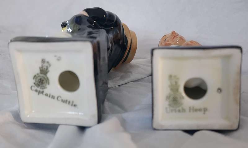 Royal Doulton Dickens ware Series X 2-"Captain Cuttle" "URIAH HEEP"  Scarce figures, AMAZING pair !