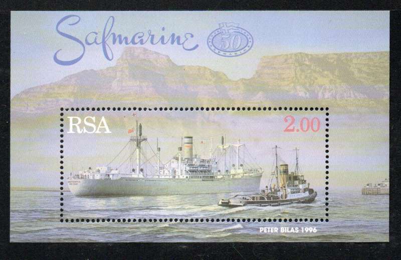 South Africa 1996 Safmarine 50th Anniversary Mini Sheet umm. SACC 973. Cat R50 (2023-25)