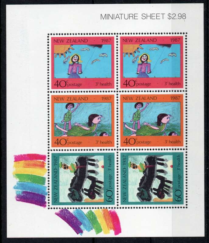 New Zealand 1987 Children's Paintings mini sheet unmounted mint. SG MS1436. Cat £5. (2012)