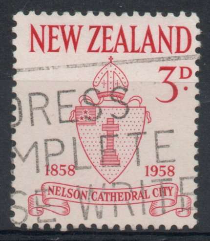 New Zealand 1958 Centenary of City of Nelson 3d very fine used. SG 767. Cat 10p (2012)