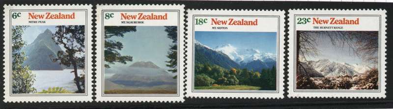 New Zealand 1973 Mountain Scenery set of 4 unmounted mint. SG 1037-1040. Cat £2.50 (2012)