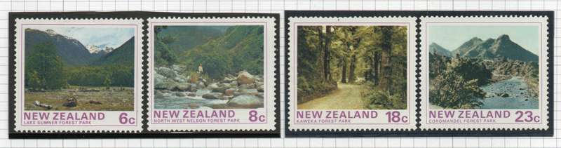 New Zealand 1975 Forest Park Scenes set of 4 unmounted mint. SG 1075-1078. Cat £2,25 (2018)