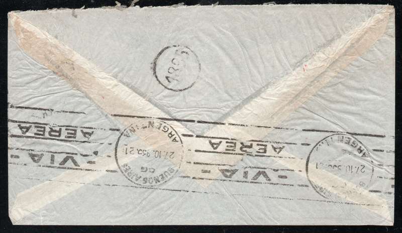 Germany 1935 Air Mail Cover Hannover to Buenos Aires Argentina.