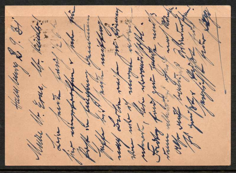 Germany 1931 Pre-Stamped Post Card from Hamburg to Bayern with interesting "LUFTPOST" special cancel