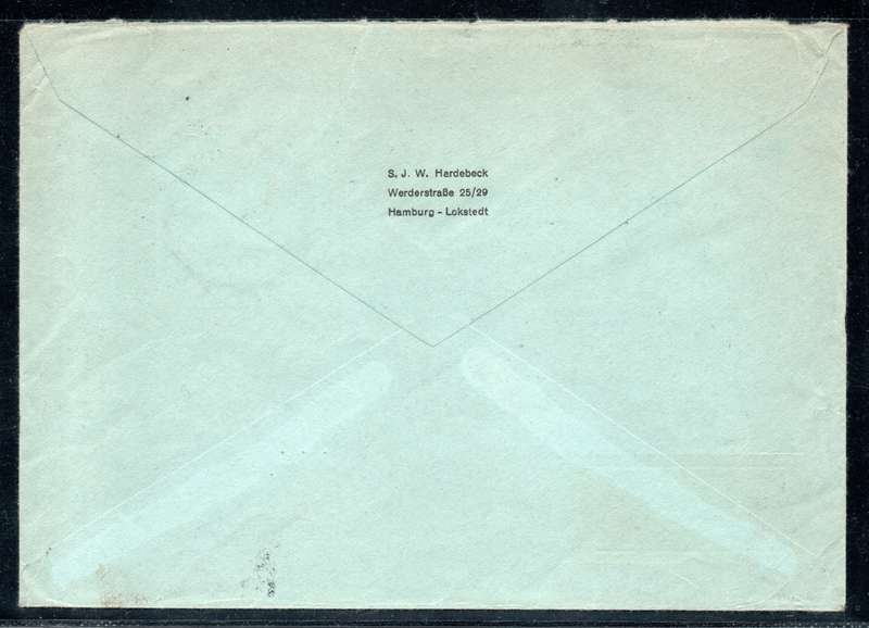 Germany 1938 Air Mail Cover Hamburg to Rio de Janeiro, Brazil. Scarce mixed franking.