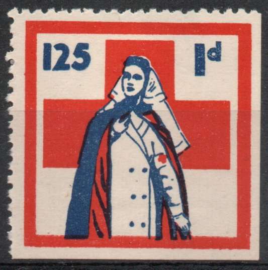 South Africa Cinderella 1940 Red Cross Fund 1d very fine mint. Scarce.