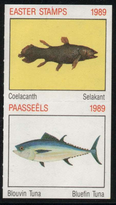 South Africa 1989 Easter Stamps vertical strip of 2 mint.