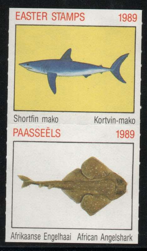 South Africa 1989 Easter Stamps vertical strip of 2 mint.
