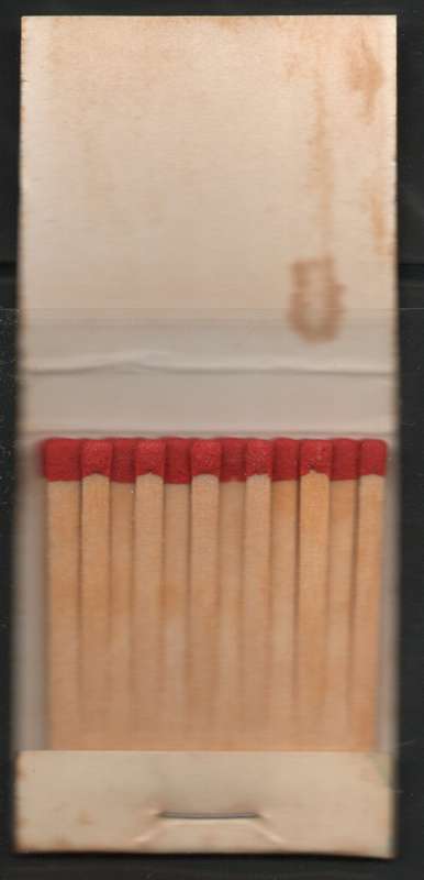 Squires match box with matches.
