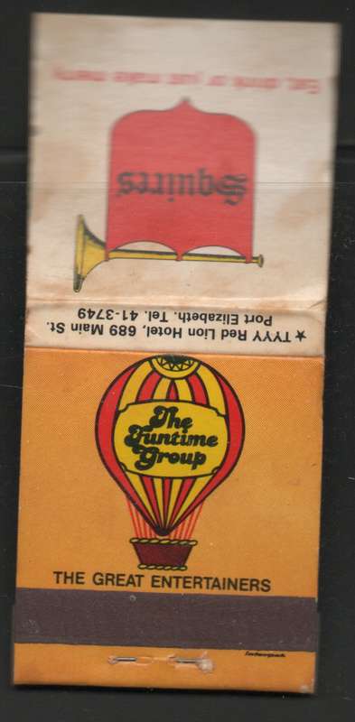 Squires match box with matches.