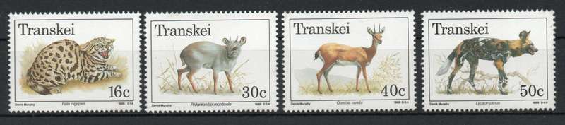 Transkei 1988 Endangered and Protected Animals set of 4 unmounted mint. SACC 228-231. Cat R28 (2025)