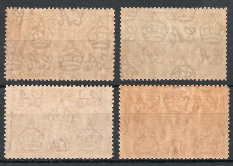 Cayman Islands 1932 Cent of Assembly of Justices & Vestry ¼d - 1½d umm & mm. SG 84-87. Cat £9,75