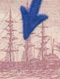 Ascension 1924-33 KGV Definitive 5d with broken ropes of mainmast unlisted variety. SG 15d.