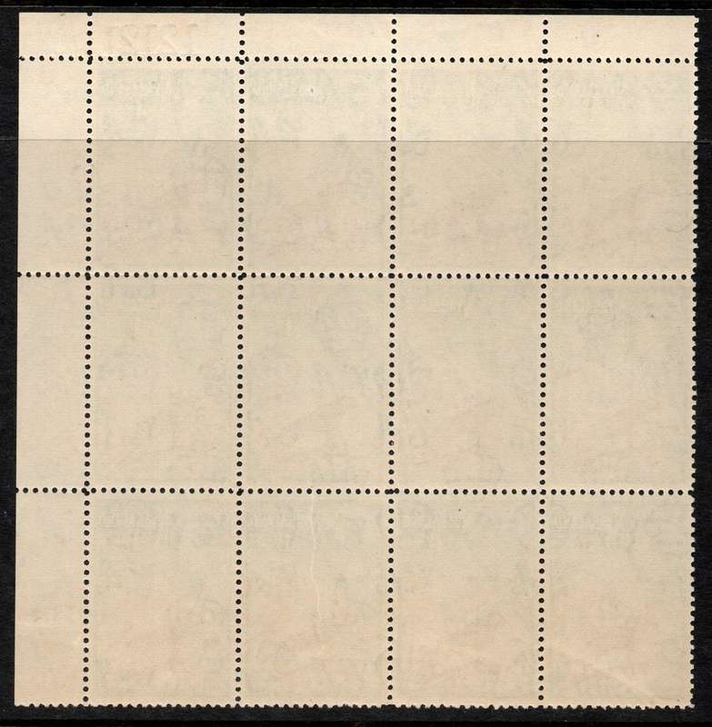 Nyasaland 1953-54 QEII Definitive 1d extended control block of 12 unmounted mint. SG 174.