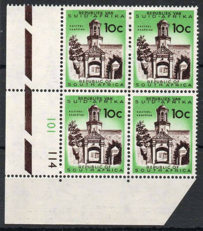 South Africa 1961 Definitive 10c control block of 4 lmm. SACC 205. Cat R95. (2023-25)