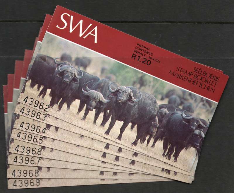 South West Africa 1986 Booklet No. 2 (SACC 471) 8 consecutive booklets 43962-43969 all complete umm.