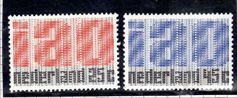 Netherlands 1969 50th Anniversary of I.L.O. set of 2 umm. SG 1067-8. Mi 912-3. CAT 2 EUROS (2013-14)