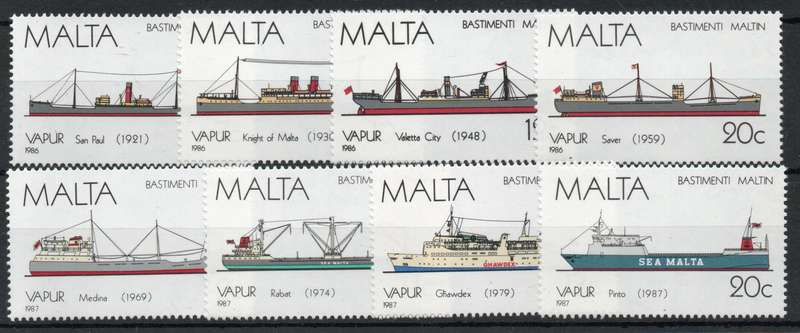Malta 1986-87 Ships 2 sets of 4 (4th & 5th series) unmounted mint. SG 792-95, 809-12. Cat £15 (2013)